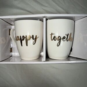 NEW IN BOX Orly Mug Sets HAPPY TOGETHER Gift Couple Wedding BRIDE/GROOM Annivers